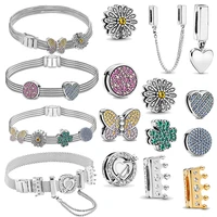 new original 925 sterling silver alphabet clip stopper charms beads fit pandora reflextions bracelet diy women jewelry