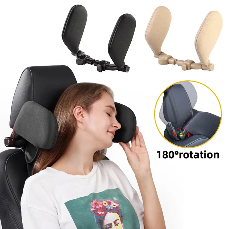 

Car Neck Headrest Pillow Cushion Car Seat Memory Foam Pad Sleep Side Head Telescopic Support on Cervical Spine for Adults Child