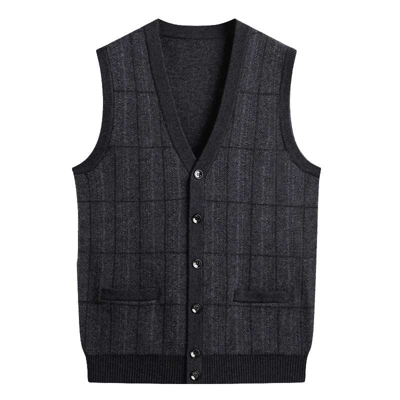 

New Arrival High Quality 100% Cashmere Vest, Men's Sweater, Cardigan, Waistcoat, Waistband, Autumn and Winter Size S-4XL 5XL 6XL