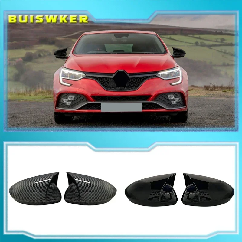 Черная Крышка Зеркала Для Renault Megane 4 Iv 2016-2021 Rs Боковой Дизайн Авто Спортивный