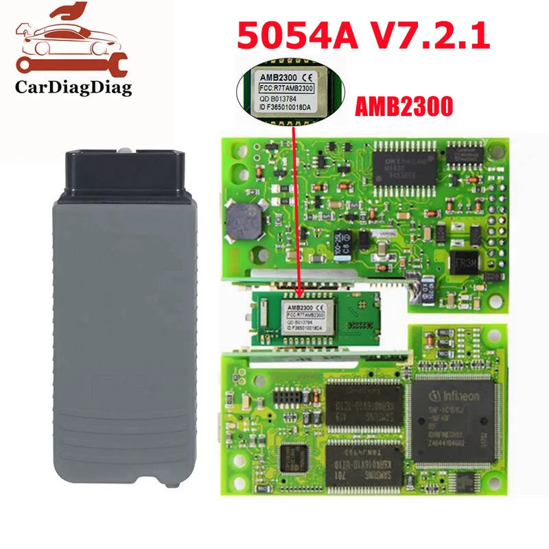 Автомобильный диагностический сканер OBD2 OKI 5054A V7.2.1 с Bluetooth и синей лампой