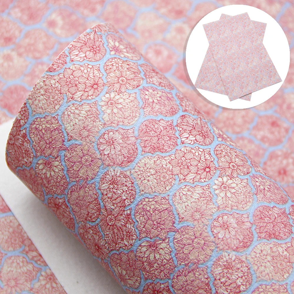 Листы из искусственной кожи с геометрическим рисунком 20 х33 см |