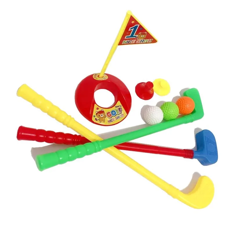 

1 Set Child Golf Sports Game Mini Plastic Golf Toy Kids Children Professional Home Outdoor Indoor Small Golf Training Club Party
