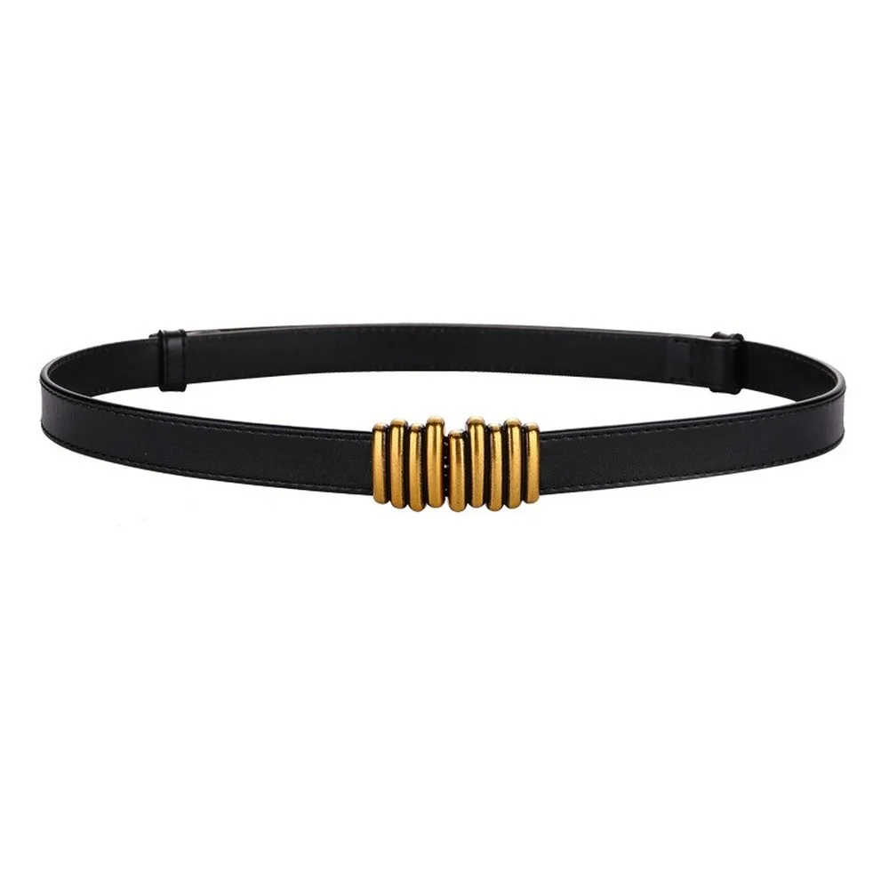 

Ремень женский универсальный, Простой повседневный модный тонкий узкий металлический пояс с пряжкой для джинсов