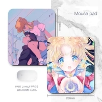 beautiful girl around small mouse pad square pad cute girl anime game accessories office desk mat lol rug cuteness lovely adorab