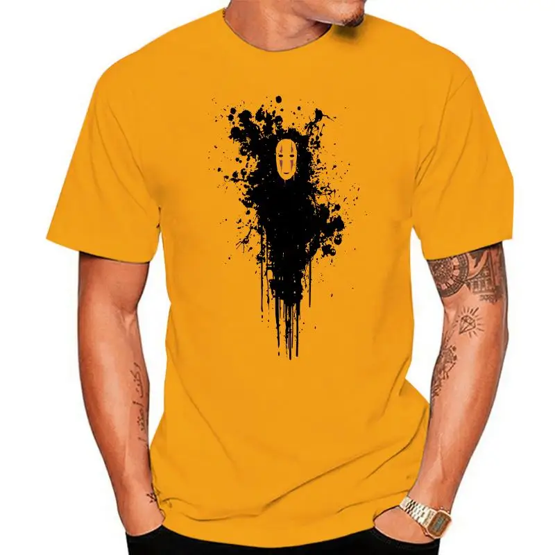 

Men's T-Shirt Spirited Away Lonely No-Face Print White Basic Tee Casual Top Gift New 2022 Fashion Mens T-Shirts