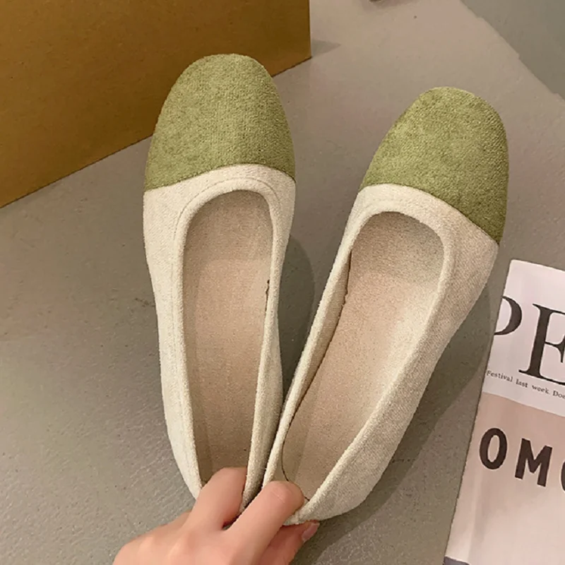 Zapatos de mujer женские милые легкие офисные туфли на плоской подошве с круглым носком