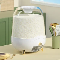 10kg kitchen rice dispenser pressing large capacity transparent grain storage bucket moisture proof food container household