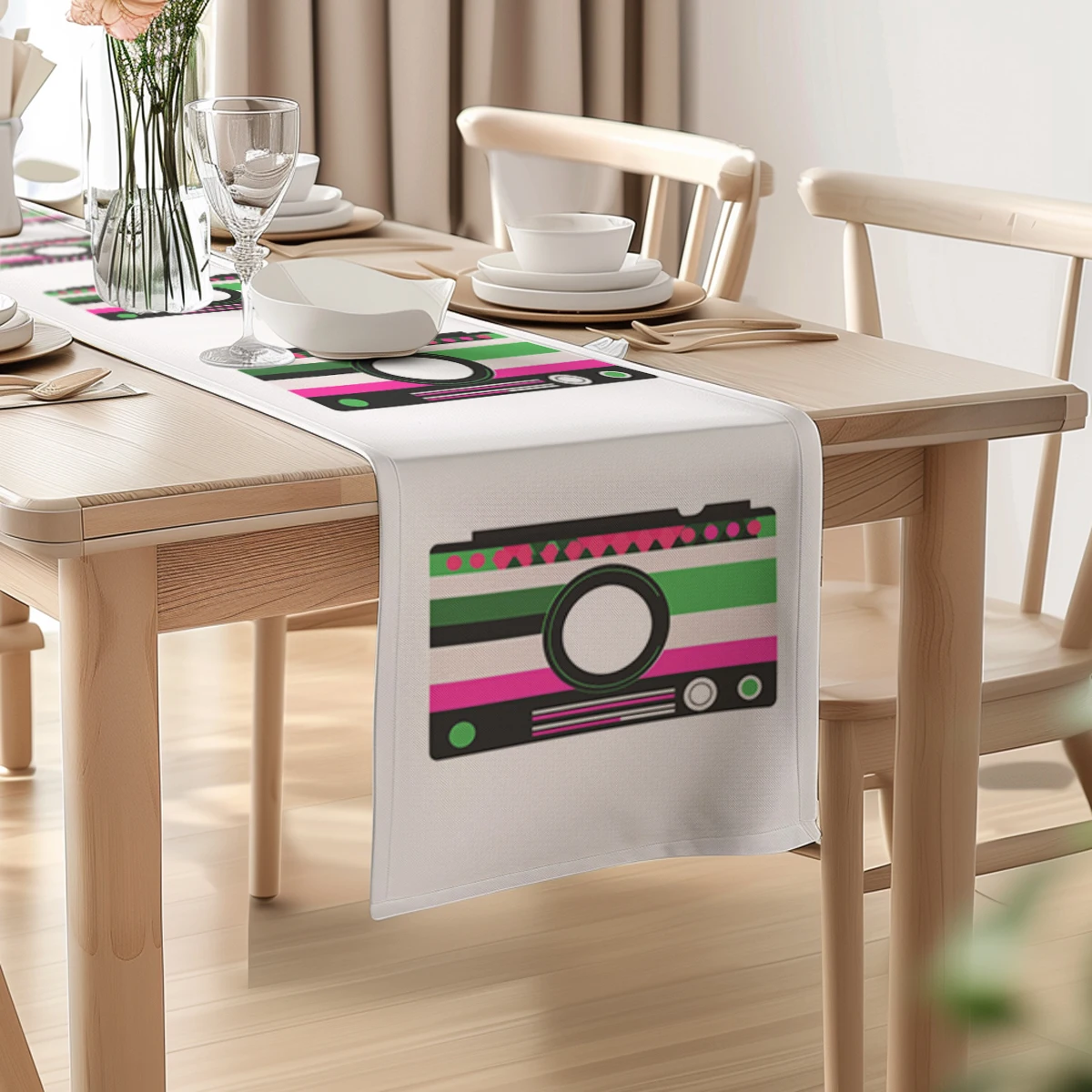 Пониженная Геометрическая лента скатерть из полиэстера для столовой хлопковый