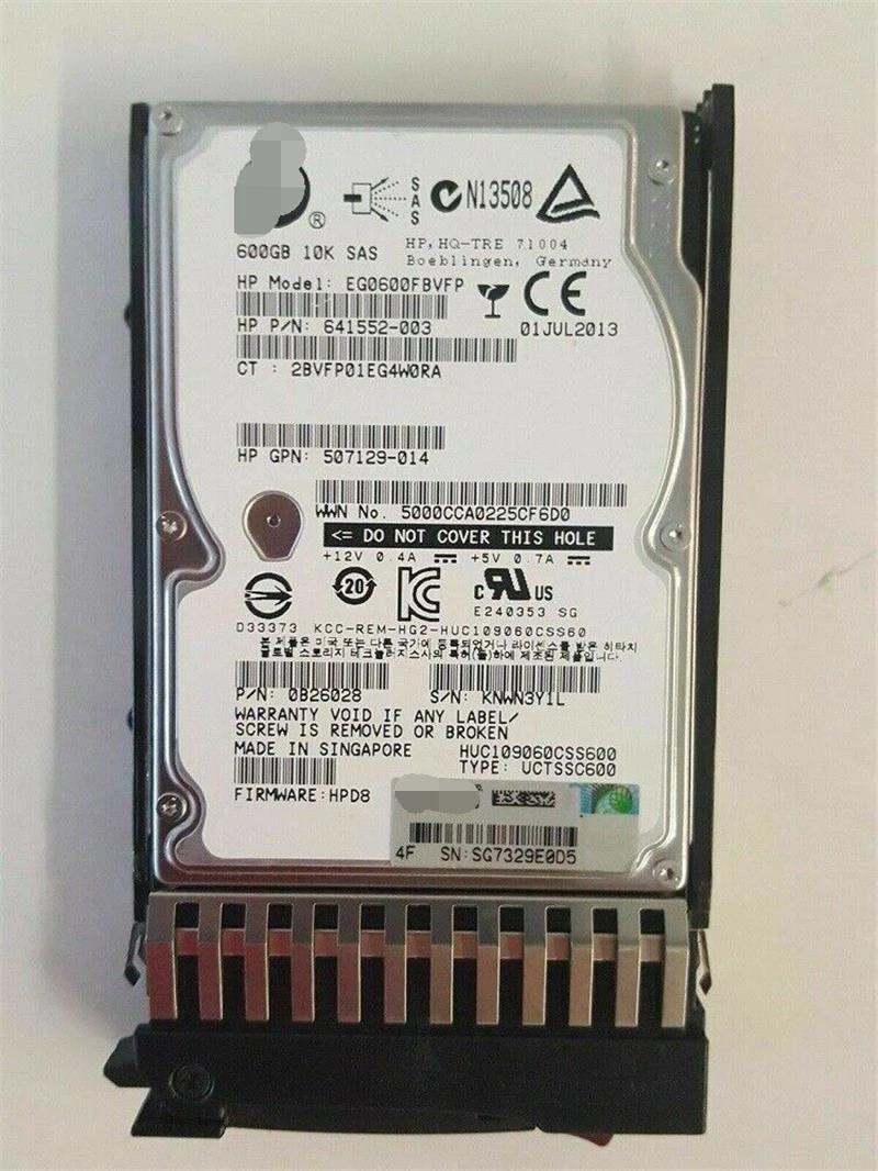 

FOR C8S58A 730702-001 HPE MSA 600GB 6G SAS 10K SFF 2.5" DP ENT HDD Hard Drive