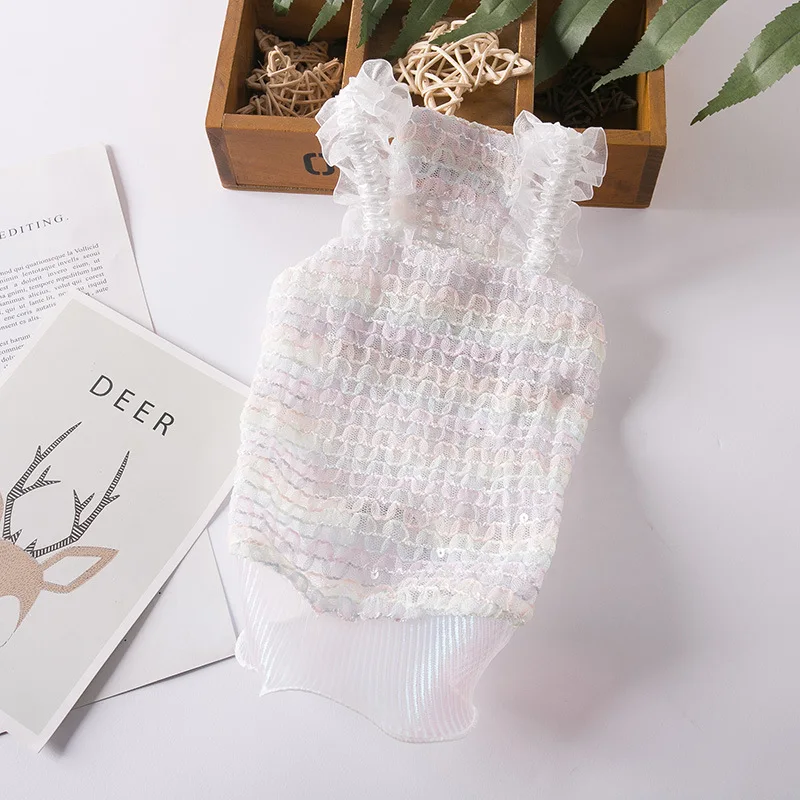 

Pet Dog Summer Dogs Clothes Cute Comfortable Breathable Dogs Clothing Puppy Small Dogs Teddy Mesh Suspender Skirt Dog Costume