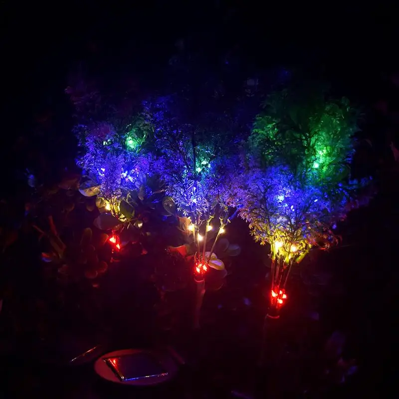 

Рождественские Цветочные светильники на солнечной батарее, уличные садовые Водонепроницаемые светодиодные светильники на колышке, Рождес...