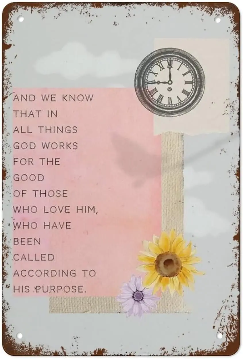 

Romans Bible Verse Print Creative Tin Sign Skeleton, Funny Novelty Metal Sign, Vintage Wall Decor for Home Door Garden