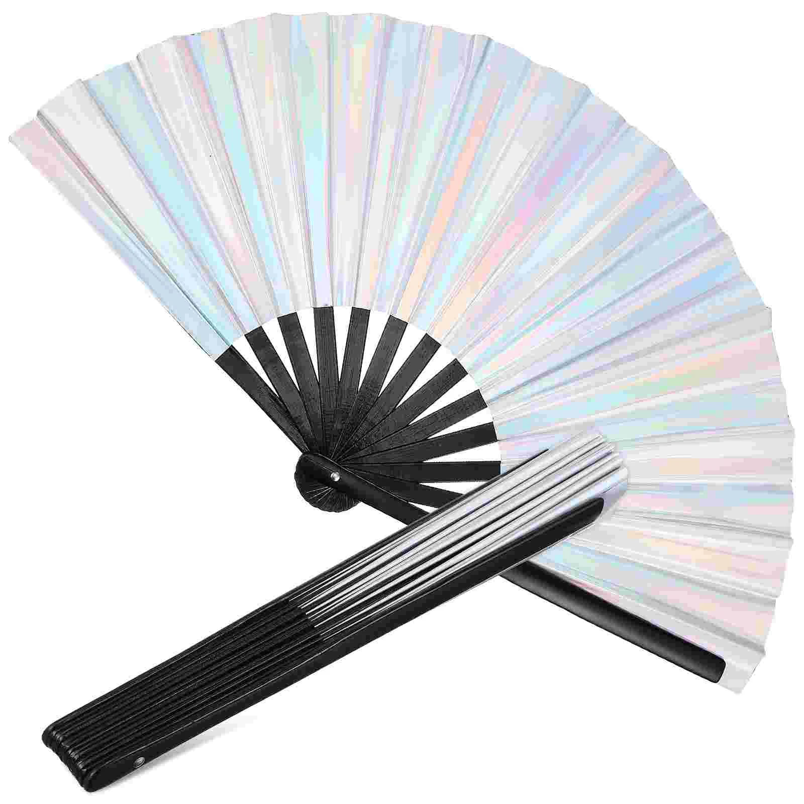 

2 Pcs Mardi Gras Doubloons Rave Hand Fan Folding Fans Utility Handheld Foldable Bamboo Sourkout