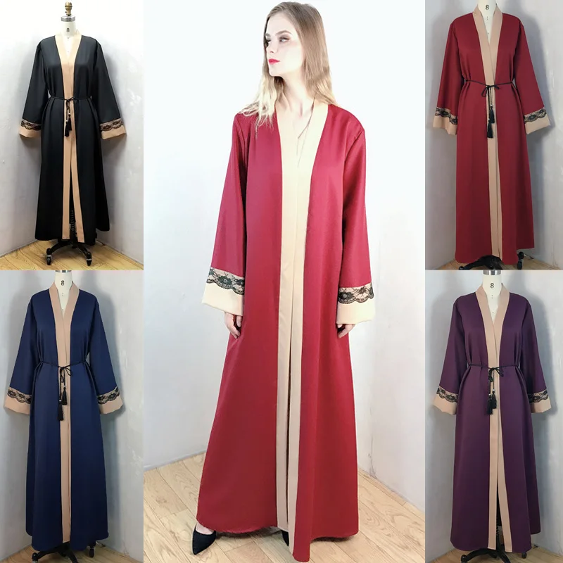 

Eid Ramadan Open Abaya Muslim Women Dresses Islamic Cardigan Dubai Turkey Arab Kaftan Robe Morocco Jalabiya Caftan Middle East