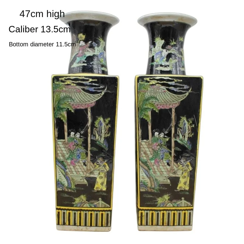 

Черная Пастельная фигурка династии Цин, декоративная ваза