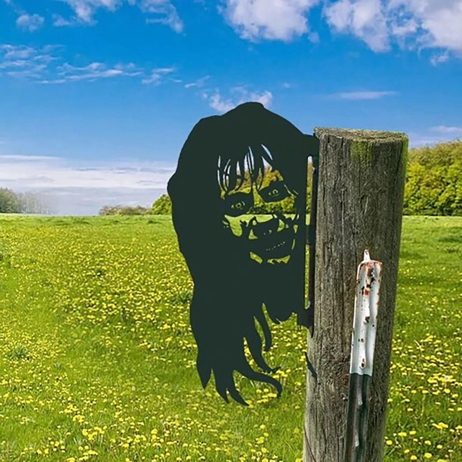 

Страшное украшение для фермы Peeper Freak, подглядывающая ферма, металлическое искусство, уличный декор, статуя украшение для садового забора Yard,...