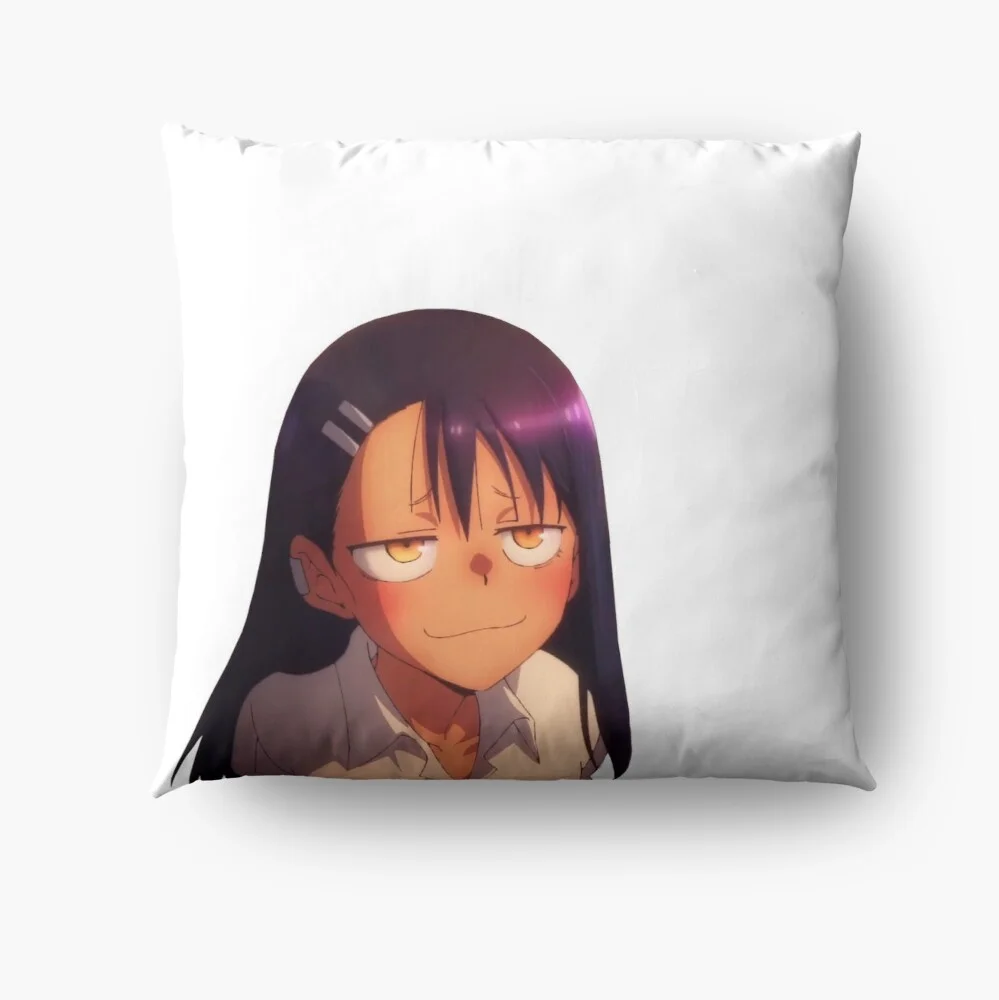 

Don't Toy with Me Miss Ijiranaide Nagatoro San Nagatoro Smug Face Home Decoration Pillow Cases Sofa Throw Pillow Cushion Cover