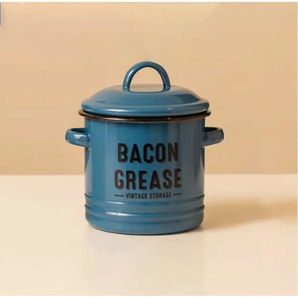 

Эмалевый контейнер для масла с двумя ручками