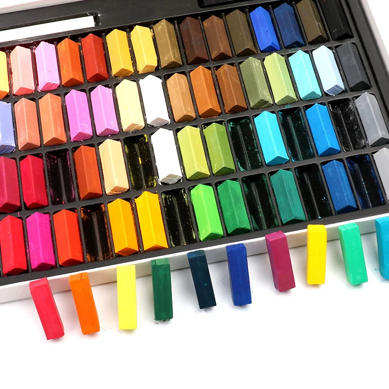 

32/48/60 Colors Easy Use Drawing Line Stick Toner Portable Smooth Hair Dye Soft Short Pastel Painting Chalk Set