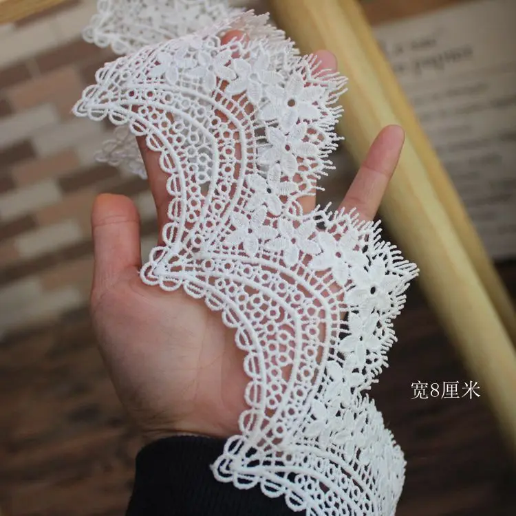 Аппликация из кружевной ткани с вышивкой швейное ремесло полиэстера белая