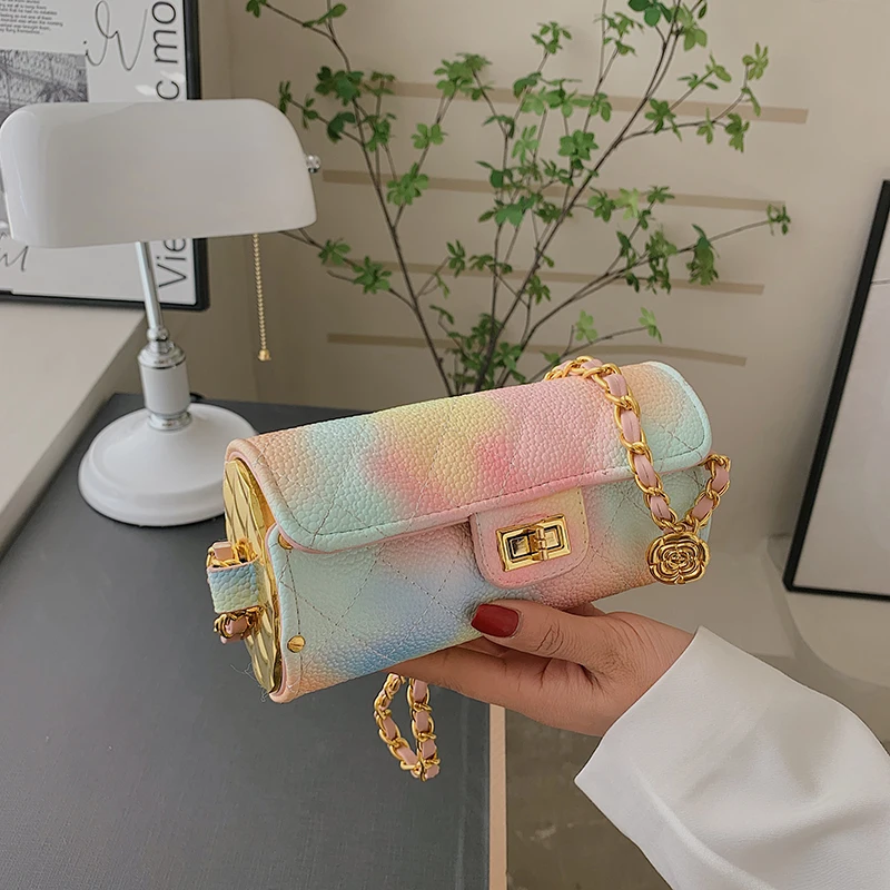 

Fashion Blooming Gradient Color Baguette Bags for Women 2022 High Quality Armpit Underarm Bag Female Crossbody Bag Party Clutch