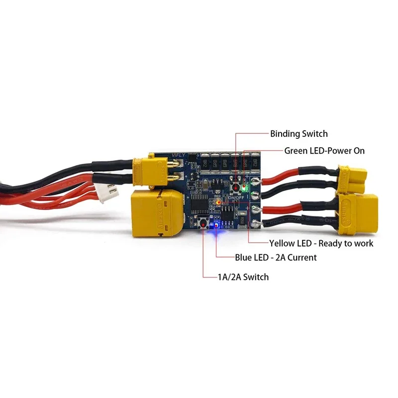 Защитный фьюз Vifly Shortsaver 2 X30XT60 для дронов от короткого замыкания, умный предохранитель от дымообразования (art.: 3920d4d4be41e) - 3920d4d4be41e