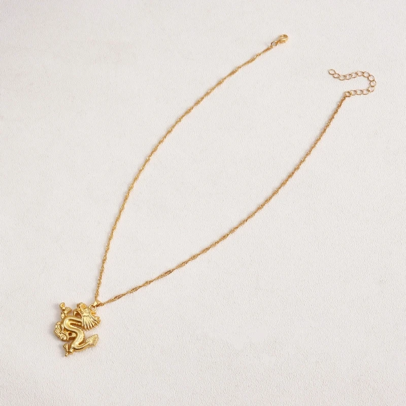 Модное ожерелье с подвеской в ​​виде дракона ювелирное колье китайские