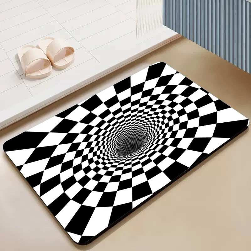 

Детский коврик Шахматная шахматная доска с диатомом, коврик для входа в дом, ковер для гостиной, домашний декор, коврик для ванной, напольные коврики для кухни