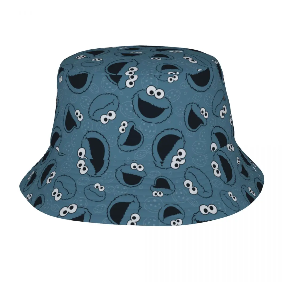 

Women Men Bob Hat Cookie Monster Me Hungry Pattern Spring Headwear Packable Outdoor Fishing Caps Boonie Hat Birthday Gift Idea