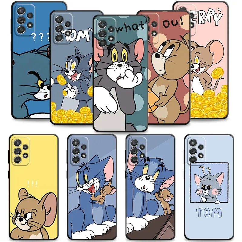 

For Samsung A52 A12 A51 A21s A13 5G A53 A32 4G A22 A23 A33 A41 A31 A72 A73 A11 A71 A52s Case Anime Tom And Jerry Soft