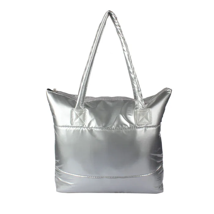 

New Winter Large Capacity Tote Shoulder Bag For Women Waterproof Nylon Bags Space Pad Cotton Feather Down Big Female Handbags