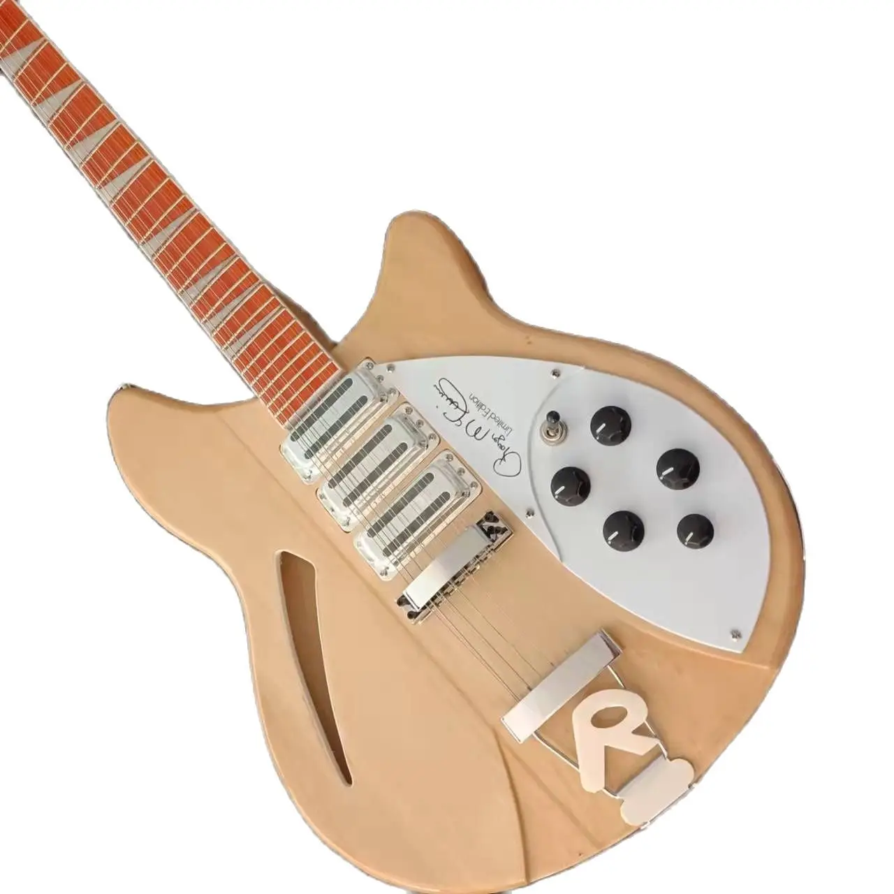 

Модель 370 электрогитара с естественной деревянная 12-струнная Ric-гитара, 24 лада, полупустотелый корпус, 3 тостера, пикапа Рика