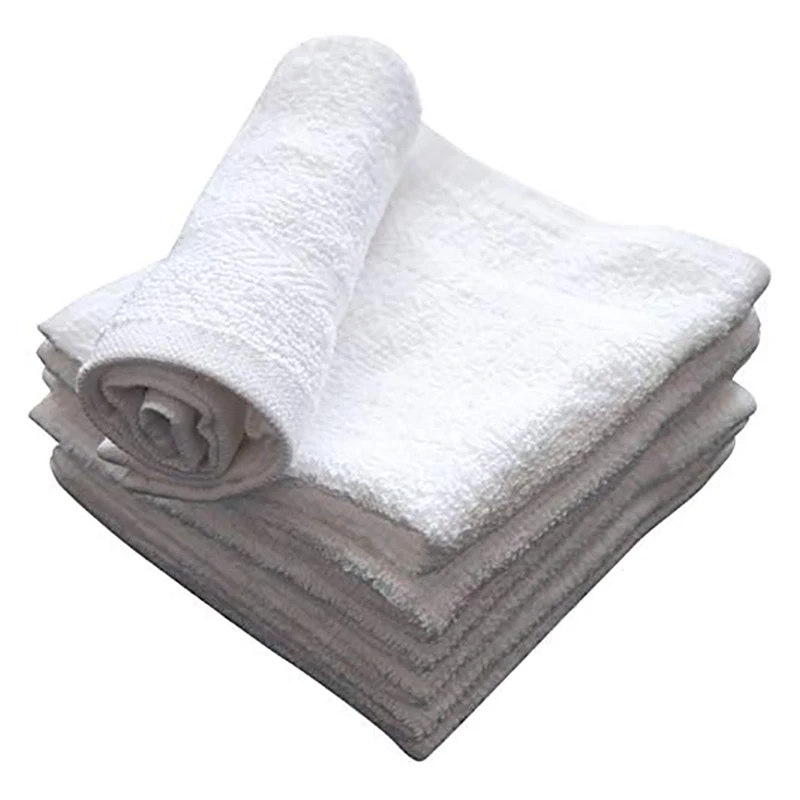 

20PCS Towel Cotton White Superior Hotel Quality Soft Face Towel 30X30cm