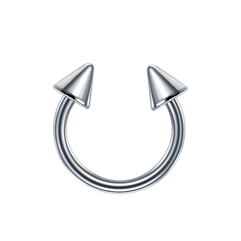 Tитановое кольцо-подкова для носа SWANJO