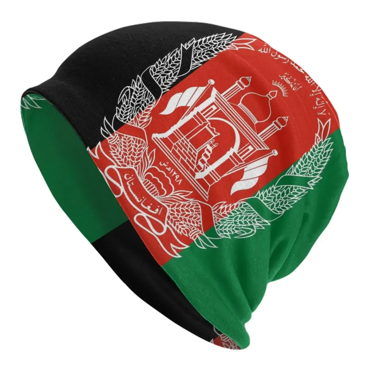 

Вязаная Шапка-бини в виде флага Афганистана