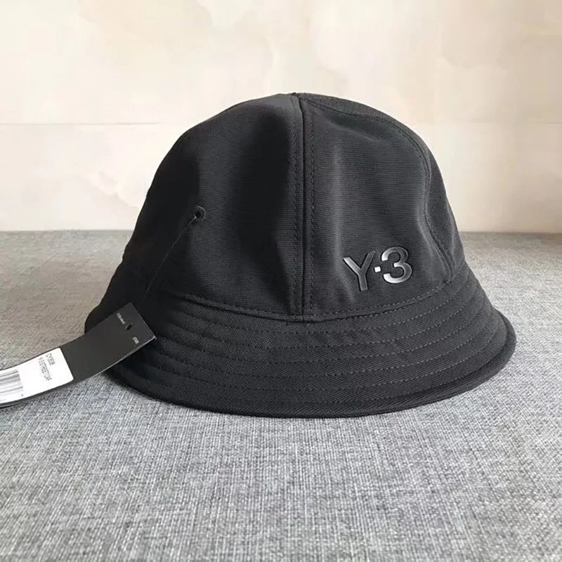 

Y3 Fisherman's Hat Black And White Blue Small Bucket Basin Hat Y-3 Sun Shade Hat Ladies Sun Protection Hat