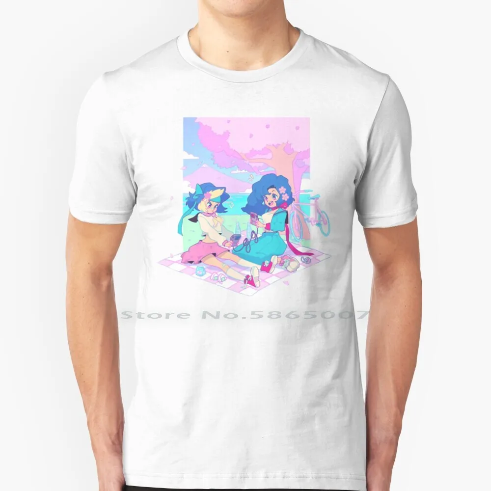 

Game Gyaru-Sakura Picnic T Shirt 100% Cotton Game Gyaru Sakura Picnic Game Grumps Big Size 6xl Tee Gift Fashion