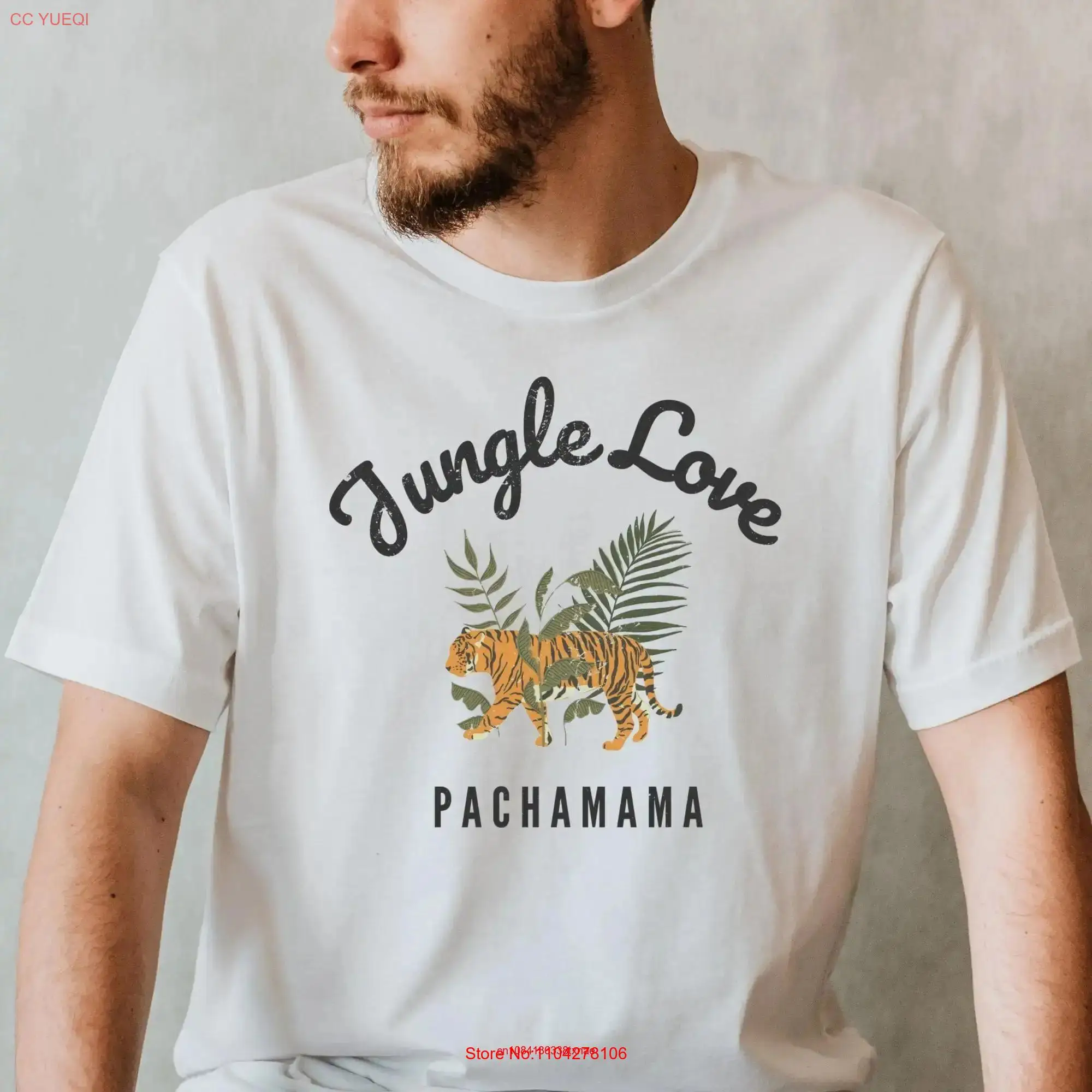 Футболка с джунглями Love Pachamama Plant Medicine Tiger Nature Kambo Ayahuasca длинными или короткими