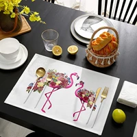 three sunflower placemats for dining table flamingo with flower table mats washable modern outdoor indoor placemats for home