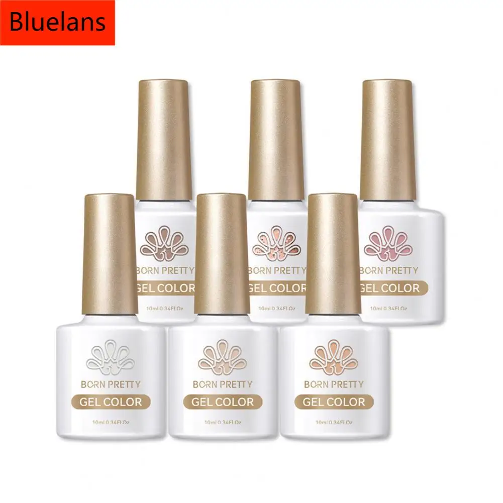 

6Pcs 10ml Manicure Gel Sets Lasting High Gloss Shine Non-irritating Nail Design Safe Curing Needed UV Extension Glue