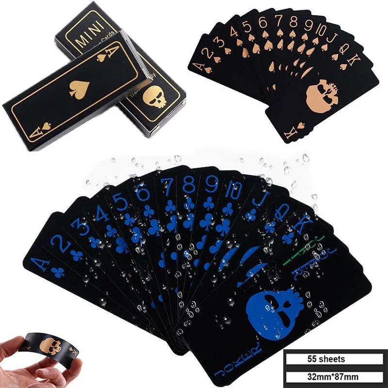 

Водонепроницаемые ПВХ Чистая черная коробка пластиковые игральные карты набор колода покер классические Волшебные трюки инструмент насто...