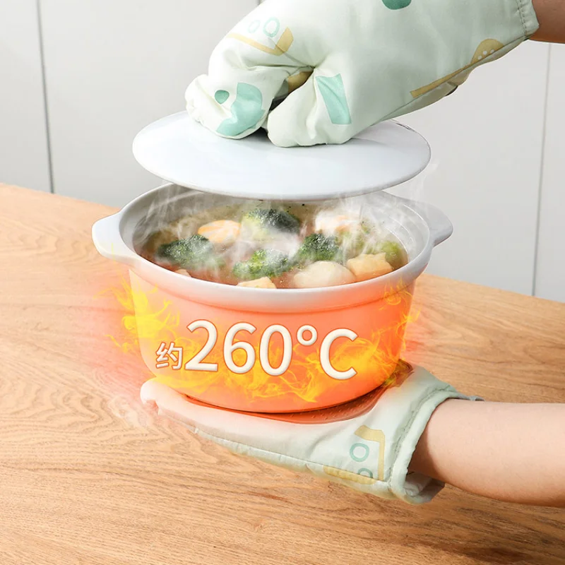 

microwave Multi-function oven mitts against hot little fresh household kitchen oven baking temperature thick gloves