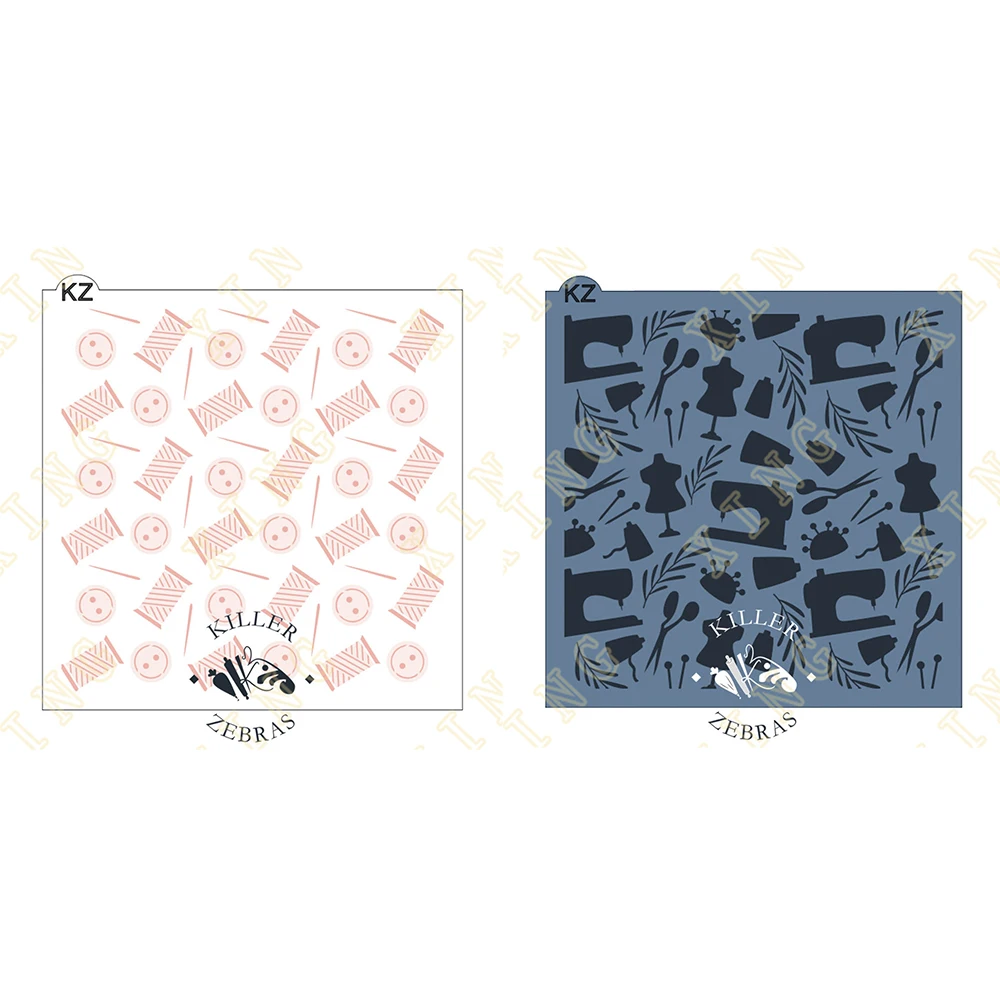 

Bust My Buttons Seamstress Stencil Diy Layering Stencils Painting Scrapbook Coloring Embossing Album Decorative Template New