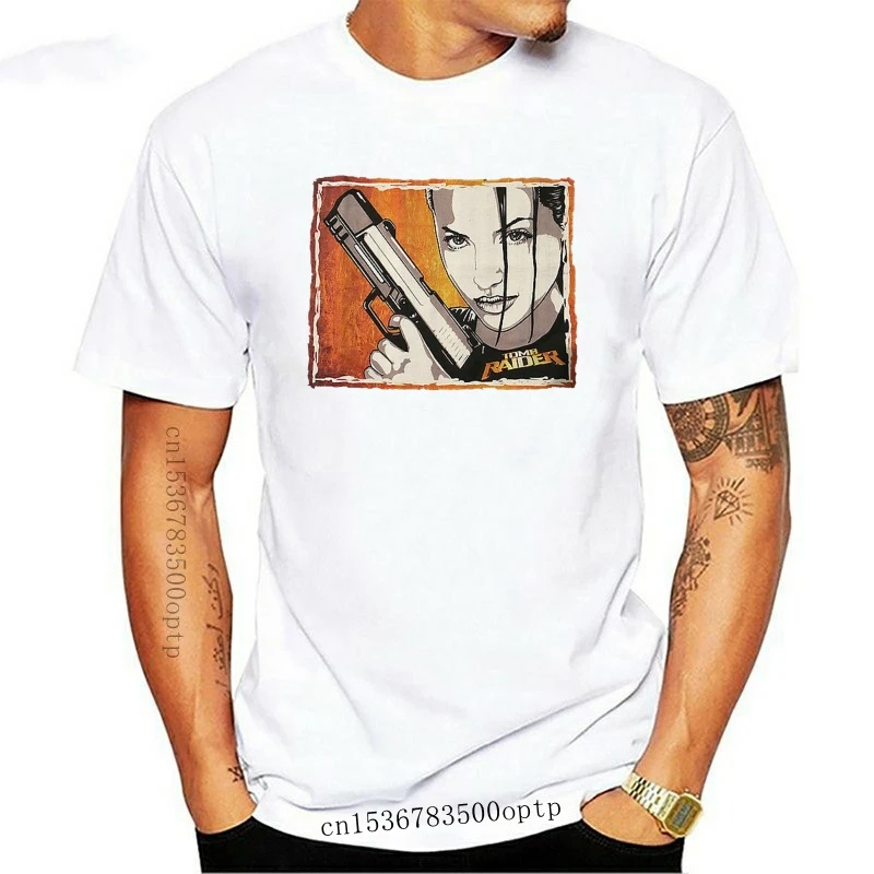 

Camiseta с изображением модного человека, camiseta de Анджелина, Джоли, могильница, Лара Крофт, arte Original, Camiseta corta inf