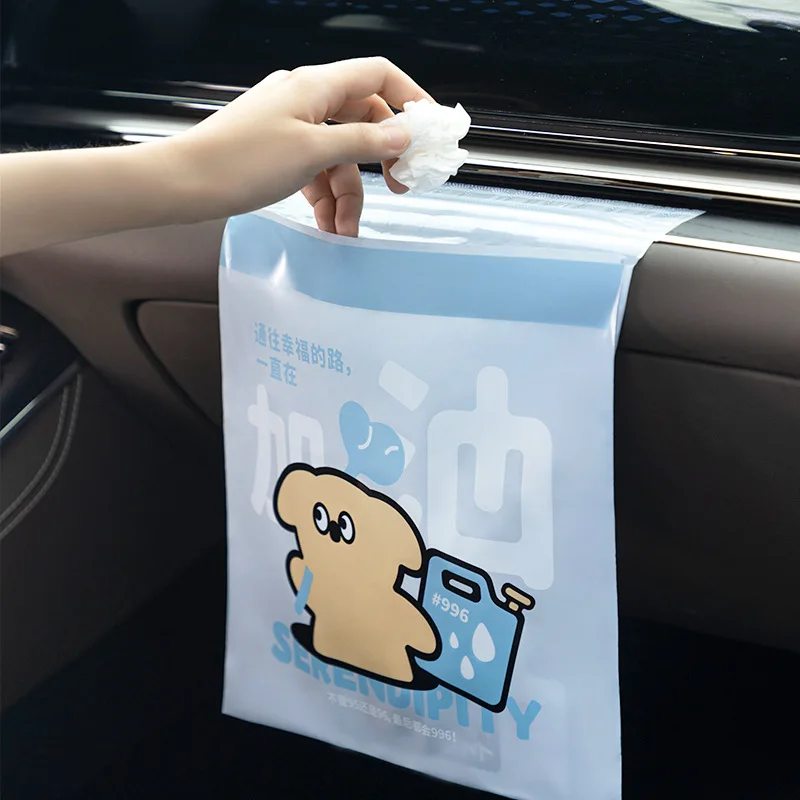 

15 Pcs Car Garbage Bag Kitchen Trash Rubbish Bag Traveling Portable Auto Seat Back Hanging Trash Bag Office Home Disposable Bag