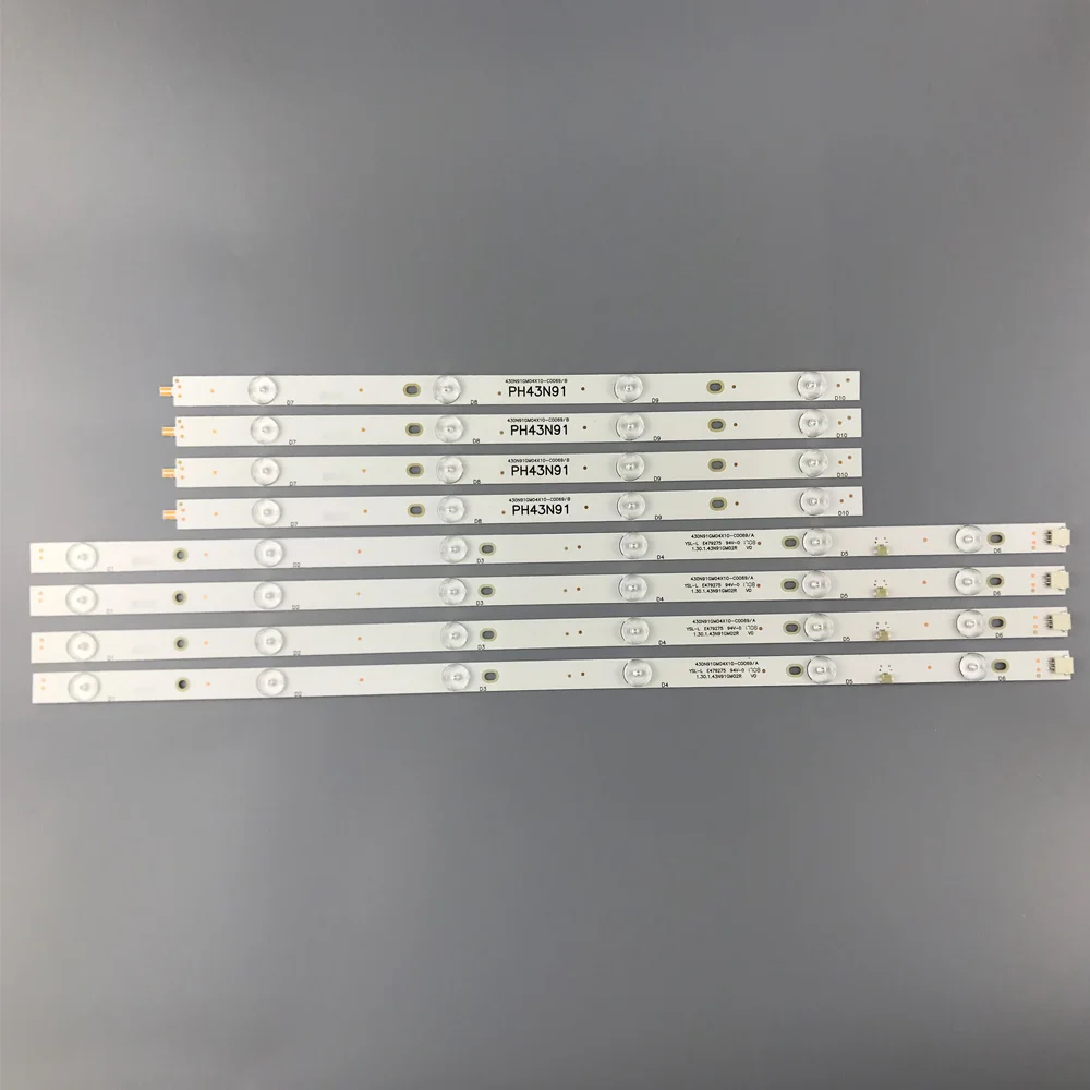 

LED strip 430N91GM04X10-C0069 YSL-L 1.30.1.43N91GM02R V0 7.03.F.43N91J14R/L11B011 10led 84,2cm para Nevir NVR-7412-43HD-N con