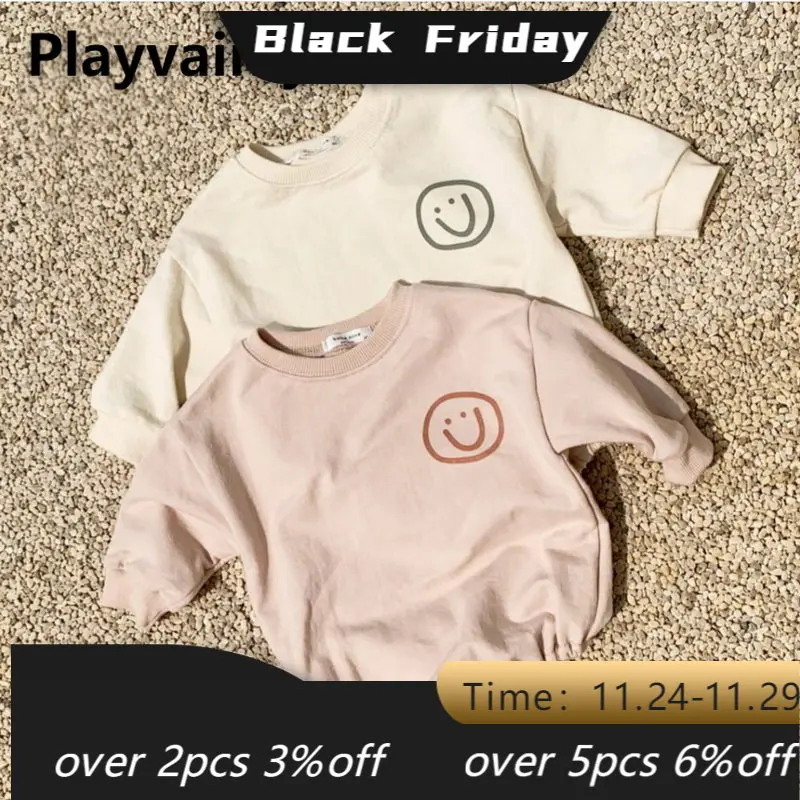 

Baby Clothes Autumn Baby Girl Bodysuit Fashion Smiling Face Print Long Sleeve Jumpsuit Infant Clothes Newborn Outfits E1122