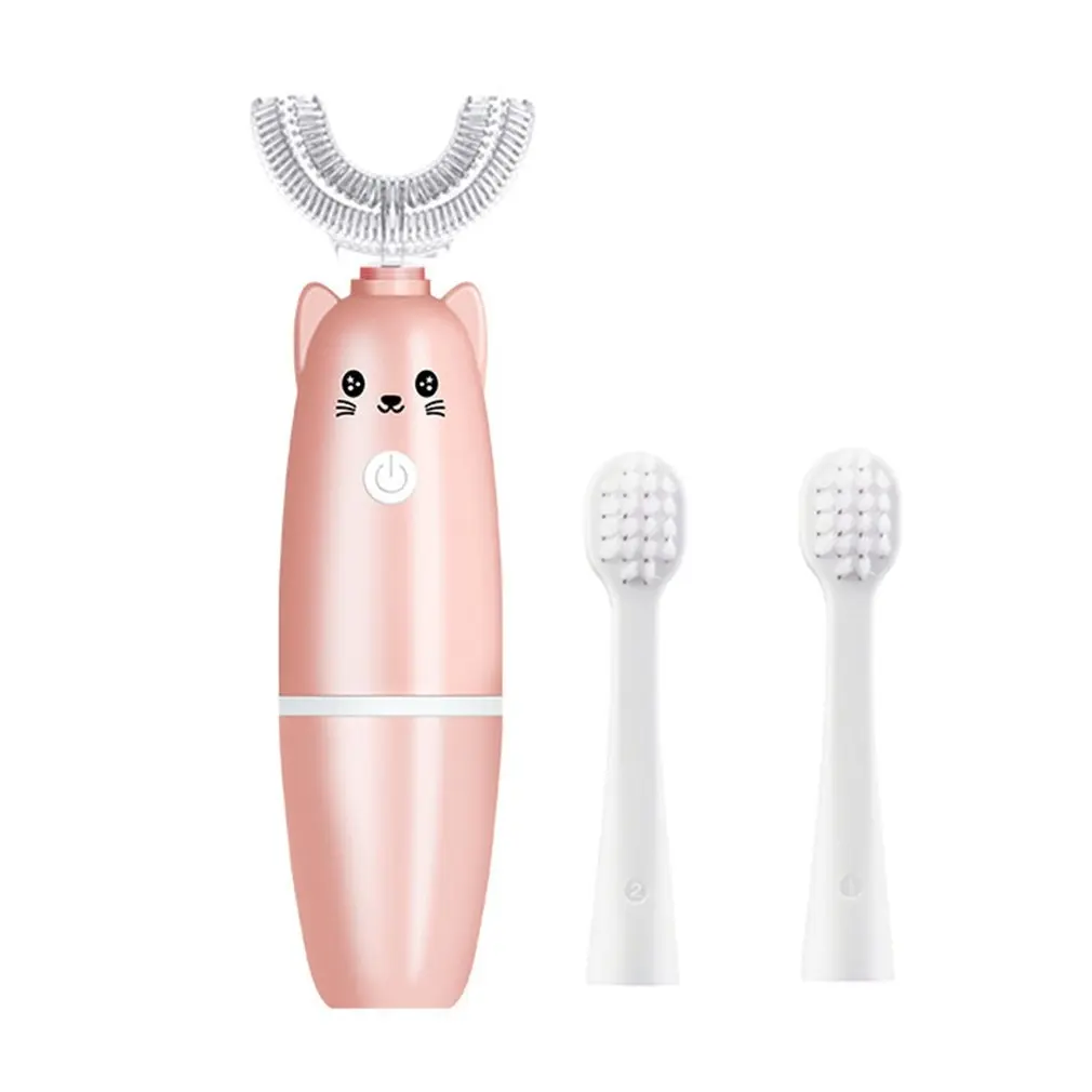 Wellhome U Shape Electric Toothbrush OEM Waterproof Rechargeable Battery Oral Cleaning Whitening with LED for Kids Children Baby