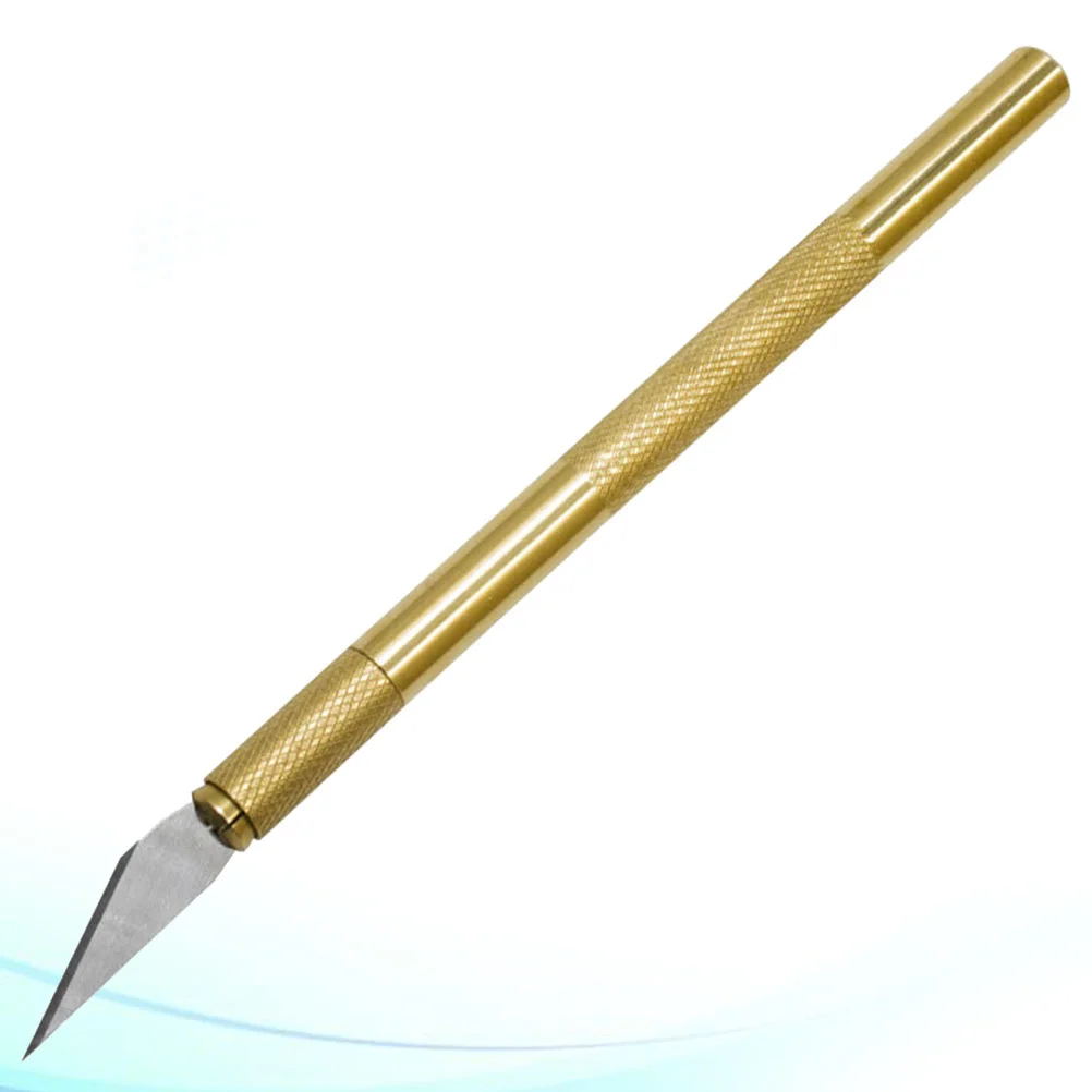

Craft Brass Handle Carving Pen DIY Paper Cutting Tools for Artist DIY Work Cutting ( Yellow )